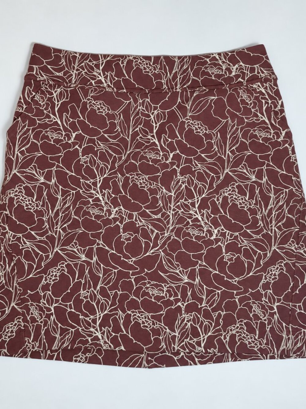 Duluth Trading Co Skort Womens Small Rose Excellent Floral Cotton Spandex Active